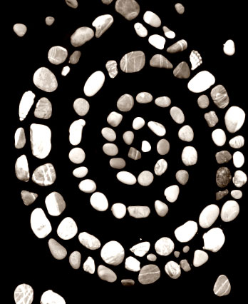 natura, spirale pietre